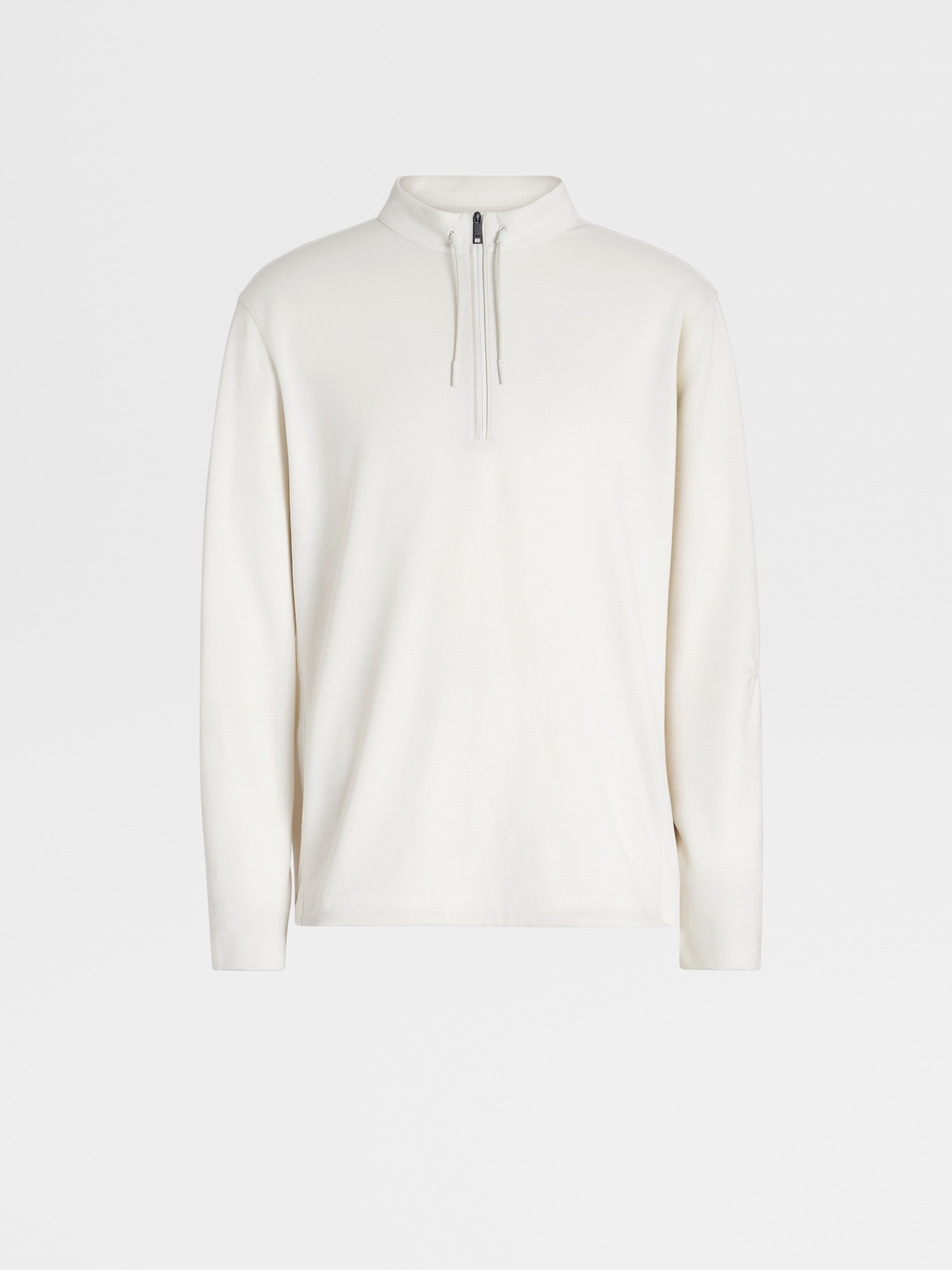 White High Performance™ Wool Mock Neck Sweater